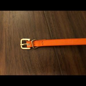 J Crew Thin Orange Leather Belt
